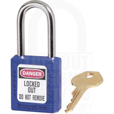Custom Master Lock 410 Safety Padlock Blue Custom Master Lock 410 Safety Padlock Blue